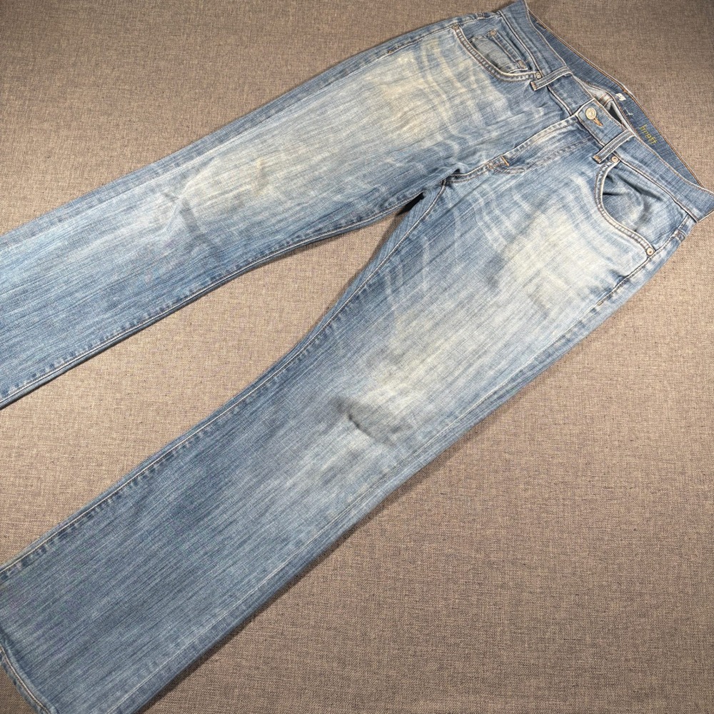 7 For All Mankind Brett Jeans Mens 32x32 Light Wash Bootcut Stretch Denim